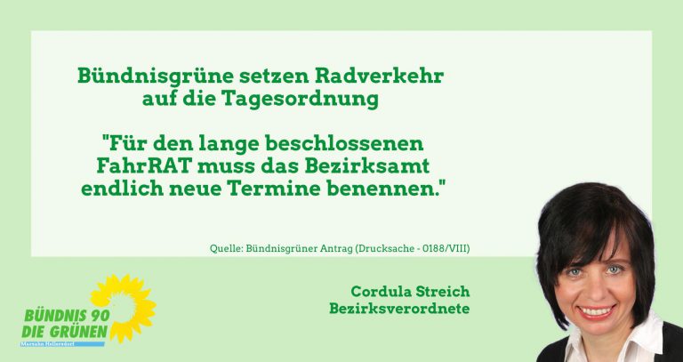 Bündnisgrüne setzen Radverkehr auf die Tagesordnung