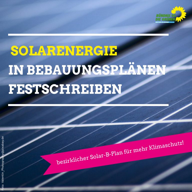 „Solar-B-Plan“ für mehr Klimaschutz