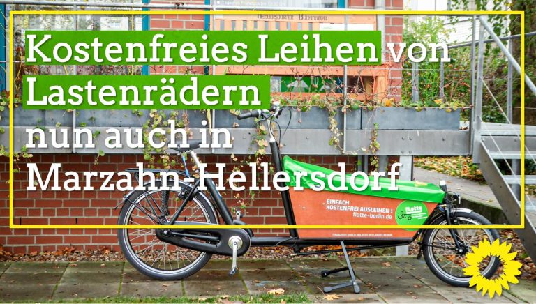 Kostenfreies Leihen von Lastenrädern nun auch in Marzahn-Hellersdorf