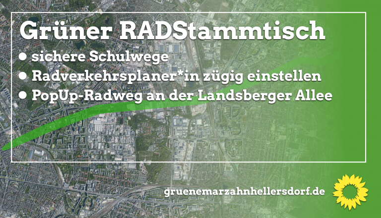 RADStammtisch: PopUp-Radweg Landsberger Allee, Schulwegsicherheit, Stellennachbesetzung