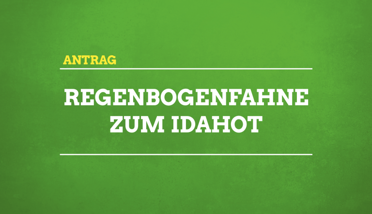 Die Regenbogenfahne zum  IDAHOT