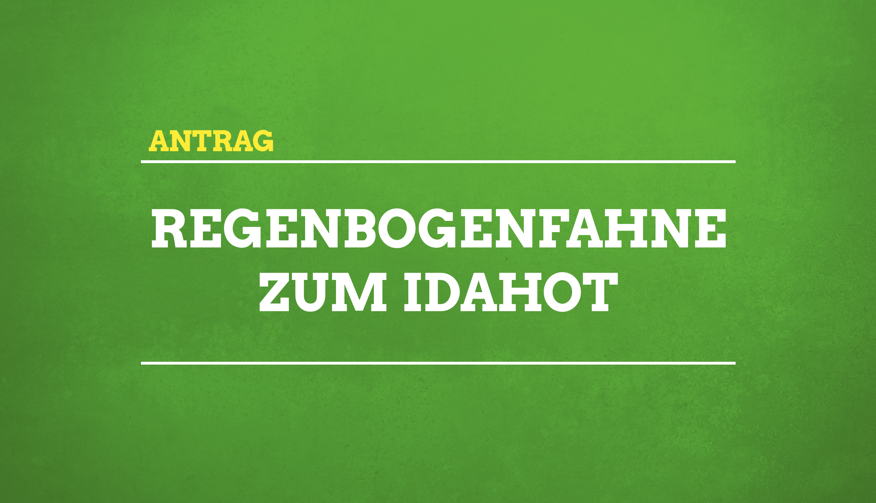 Regenbogenfahne IDAHOT