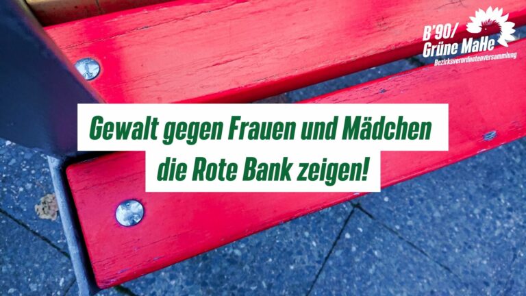 Gewalt gegen Frauen und Mädchen die Rote Bank zeigen!