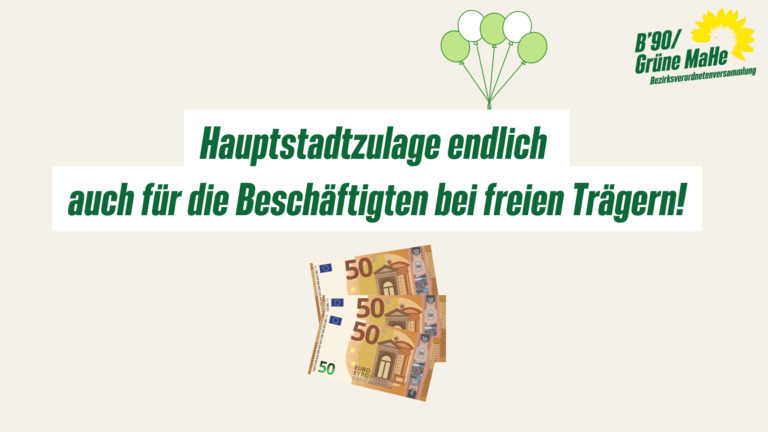 Hauptstadtzulage endlich auch für die Beschäftigten bei freien Trägern