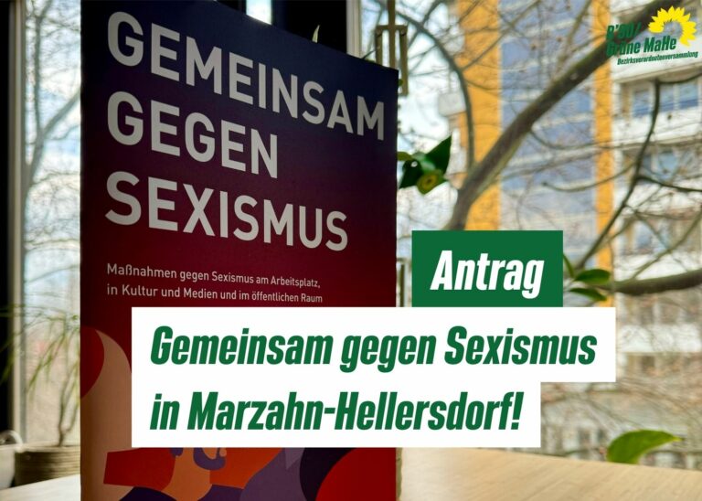 Bündnisgrüne Fraktion fordert Beitritt des Bezirks zum Bündnis „Gemeinsam gegen Sexismus“