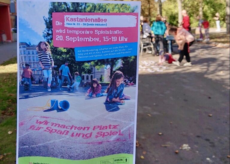 Spielstraßenaktion in der Kastanienallee
