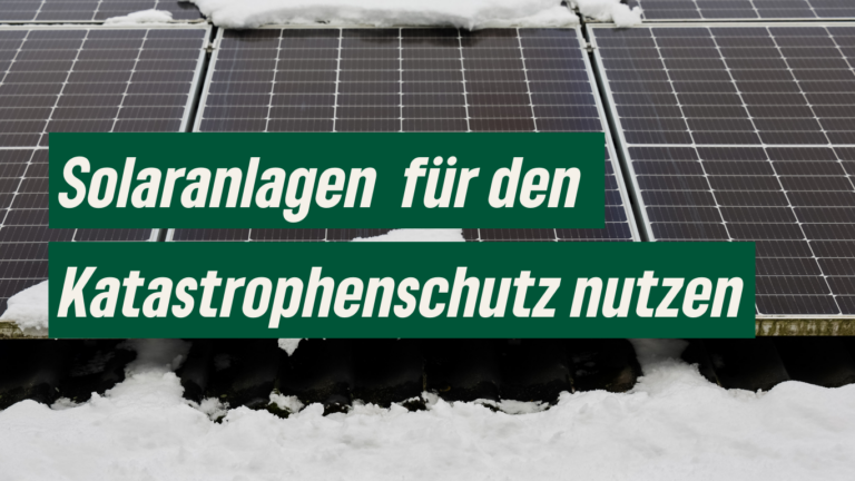 Vorhandene Solaranlagen auf Schulen und Sporthallen für den Katastrophenschutz nutzen